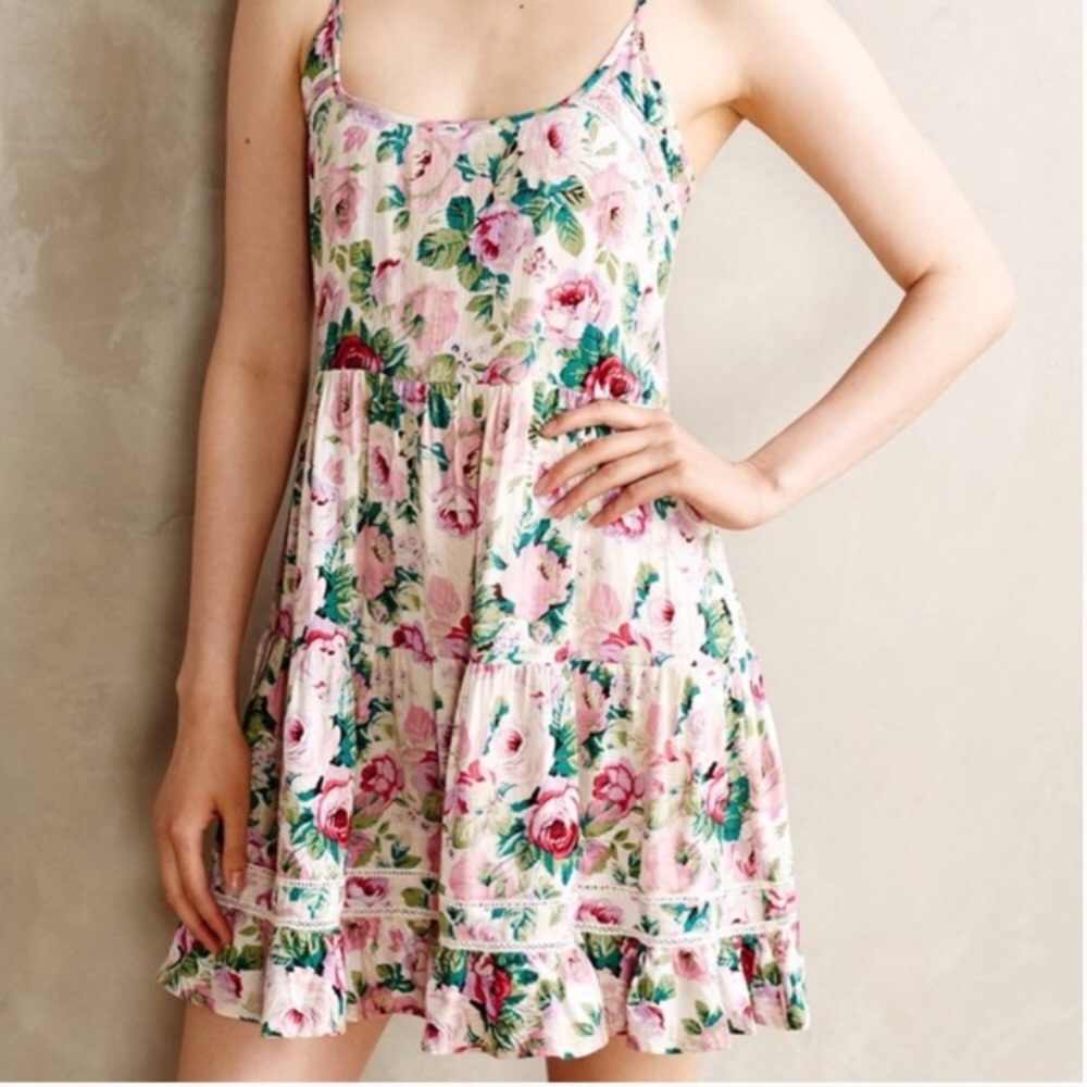 Anthropolgie Eloise floral chemise dress